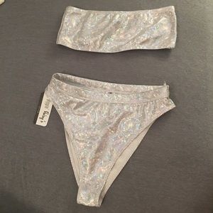 High waisted Glitter bikini
